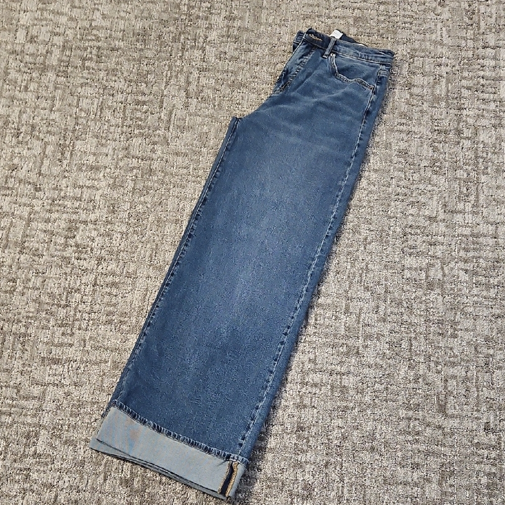 Jessica Simpson Freesia High Rise Wide Leg Jeans - Blue